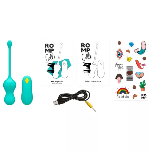 ROMP Cello - vibrerende kegelkogels - afstandsbediening - groen