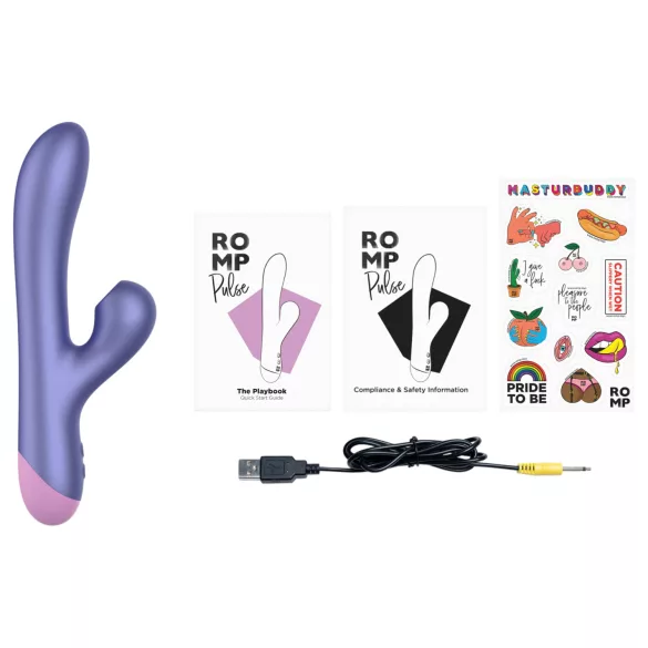 ROMP Pulse - G-spot vibrator met luchtdruk clitorisstimulator - paars