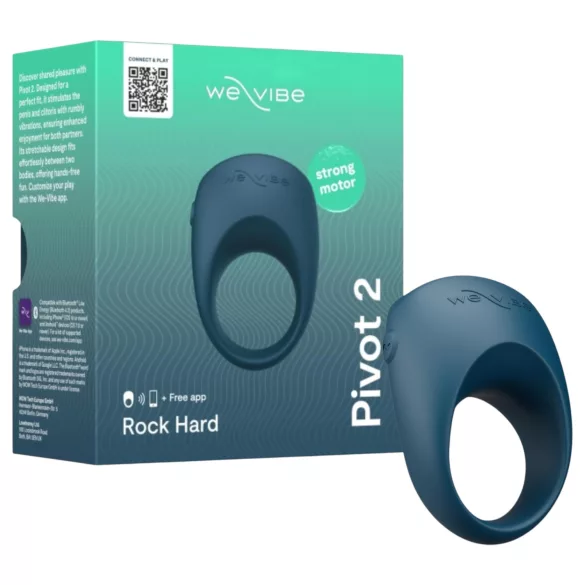 We-Vibe Pivot 2 - vibrerende penisring - app-gestuurd - siliconen - blauw