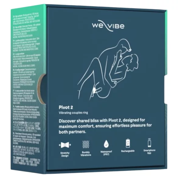 We-Vibe Pivot 2 - vibrerende penisring - app-gestuurd - siliconen - blauw