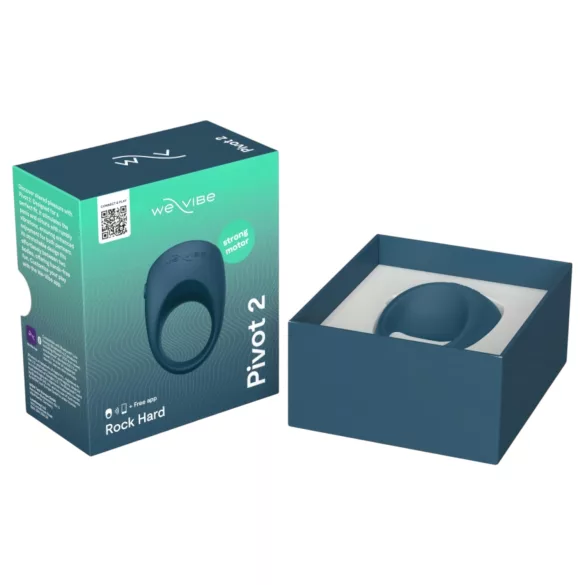 We-Vibe Pivot 2 - vibrerende penisring - app-gestuurd - siliconen - blauw