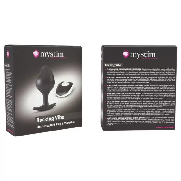 Mystim - elektro anaal vibrator - vibrerende functie - zwart