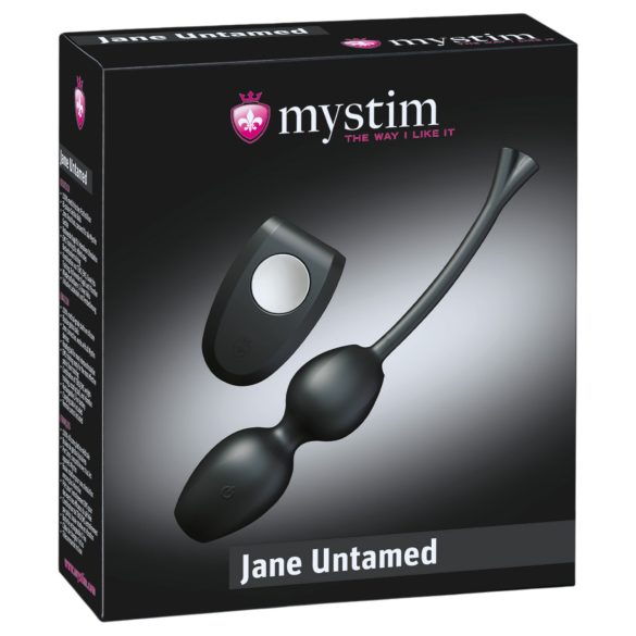 Mystim Jane Untamed - vibrerende duo geishaballen - zwart