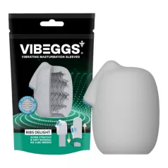   VIBEGGS Ribs Delight - masturbatie-ei met ribbels - vibrator - wit