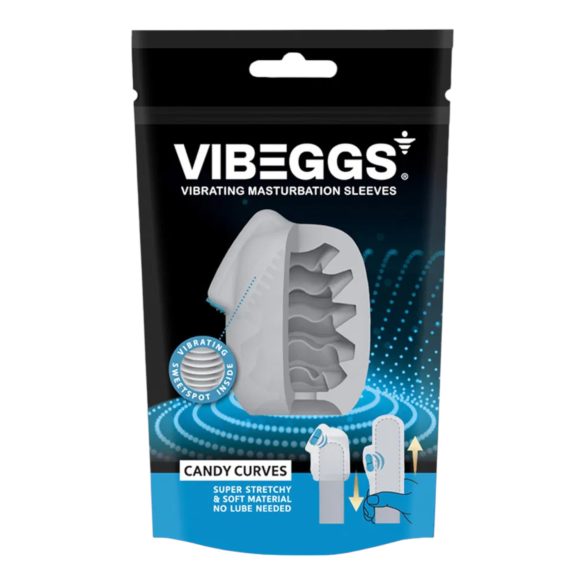 VIBEGGS Candy Curves - vibrerend eitje masturbator - wit