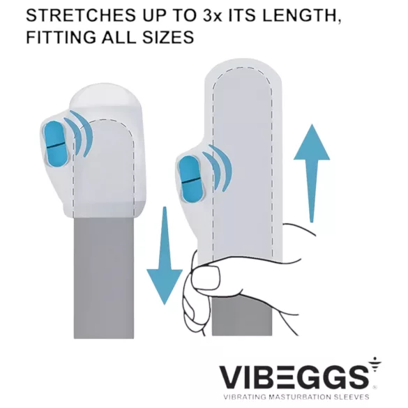 VIBEGGS Blow Misty - vibrerend ei-masturbator (wit)