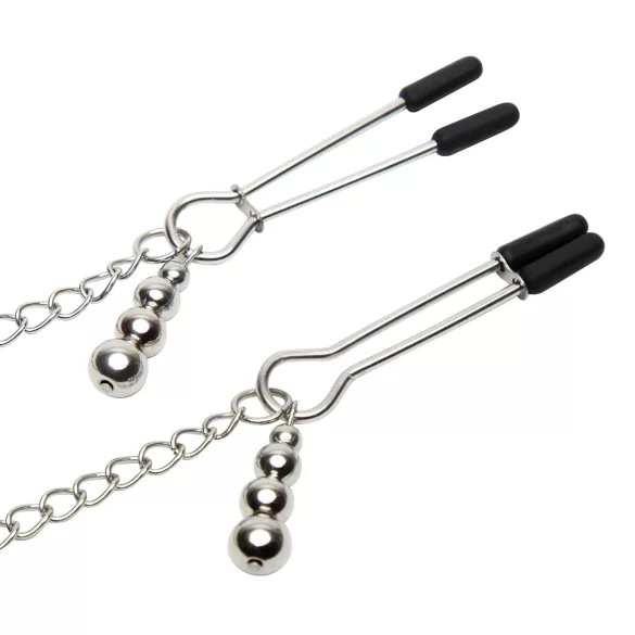 Fifty Shades of Grey - tepelklemmen met halsband - zilver