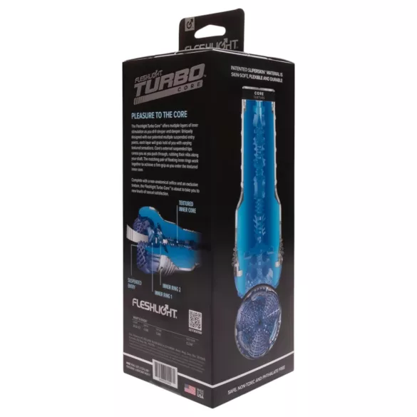 Fleshlight Turbo Core - zuigende masturbator - blauw