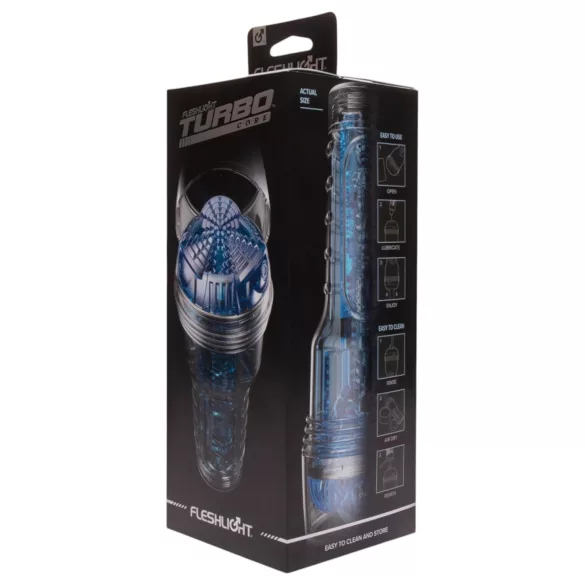 Fleshlight Turbo Core - zuigende masturbator - blauw