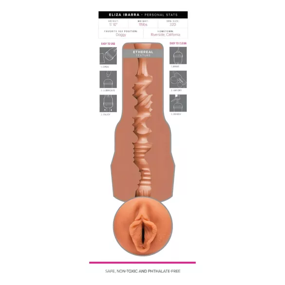 Fleshlight Eliza Ibarra Ethereal - realistische kunstvagina - huidkleur
