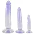 Crystal Clear - anaal trainer dildo set - 3 stuks - transparant blauw