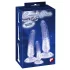 Crystal Clear - anaal trainer dildo set - 3 stuks - transparant blauw