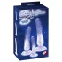 Crystal Clear - anaal trainer dildo set - 3 stuks - transparant blauw