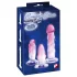 Crystal Clear - anaal trainer set - 3 stuks - transparant/roze