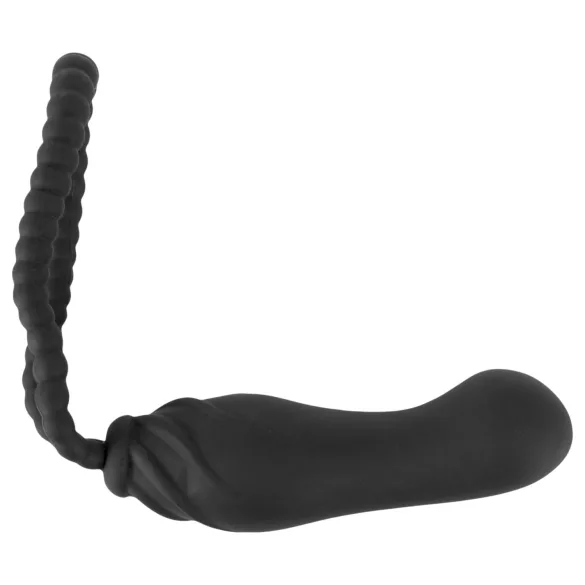 Black Velvets - strap-on dildo - verstelbaar harnas - zwart
