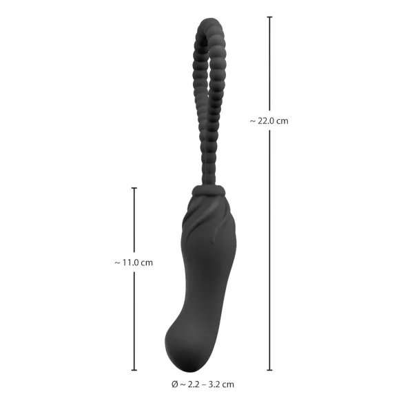 Black Velvets - strap-on dildo - verstelbaar harnas - zwart