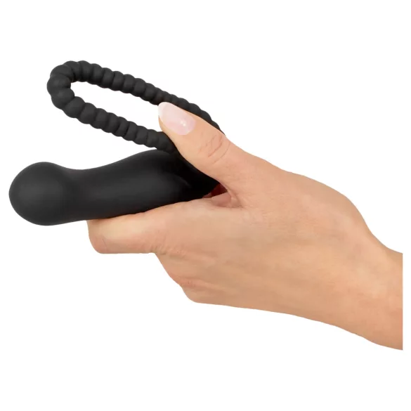 Black Velvets - strap-on dildo - verstelbaar harnas - zwart