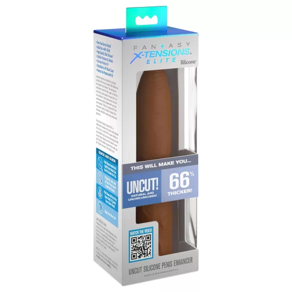 X-TENSION Elite - verstelbare open penismantel - donker huidskleur