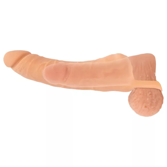 Nature Skin - 2in1 kunstvagina en penismantel - 23cm - huidkleur