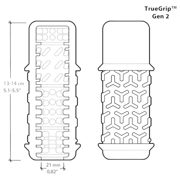 The Handy - masturbator sleeve - transparant - TrueGrip Gen 2