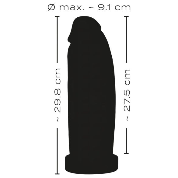 Realistixxx Real Giant - giga dildo - 30 cm (zwart)