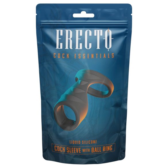 Erecto - 2in1 penisring (zwart)
