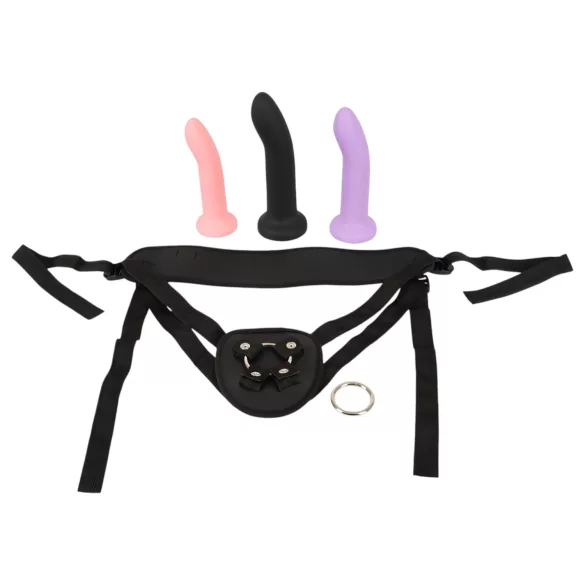 You2Toys - strap-on dildo set - zwart