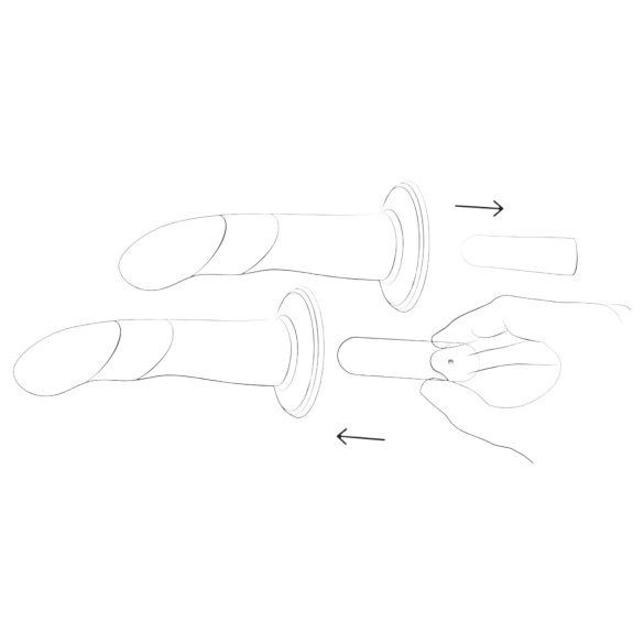 ROMP Piccolo - Flexibele siliconen dildo (blauw-paars)