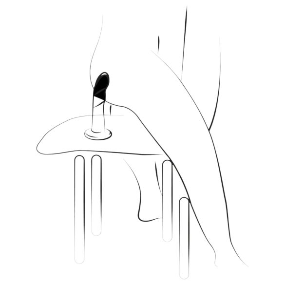 ROMP Piccolo - Flexibele siliconen dildo (blauw-paars)