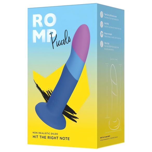 ROMP Piccolo - Flexibele siliconen dildo (blauw-paars)