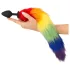 You2Toys - silicone anale plug met staart (regenboog)