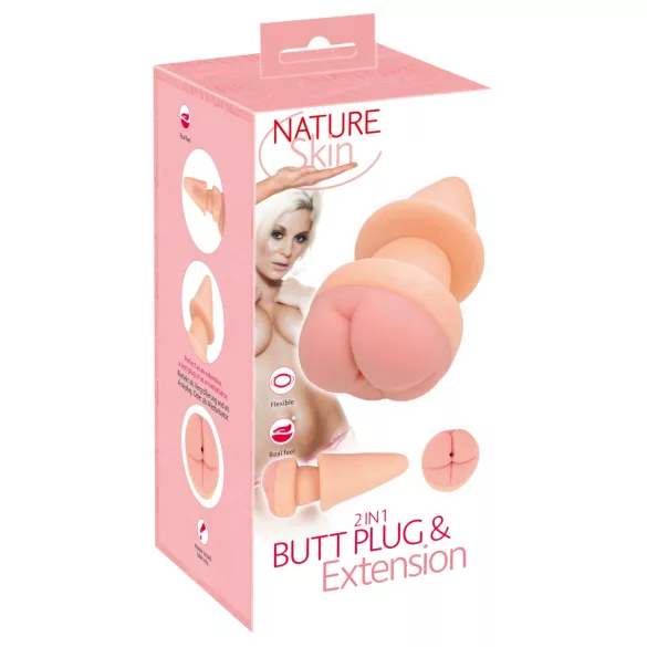 Nature Skin - anaal plug en penismof - huidkleur