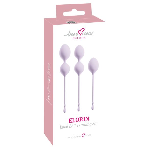 Beau Coeur Elorin - geishaballen set - 3-delig - silicone - paars
