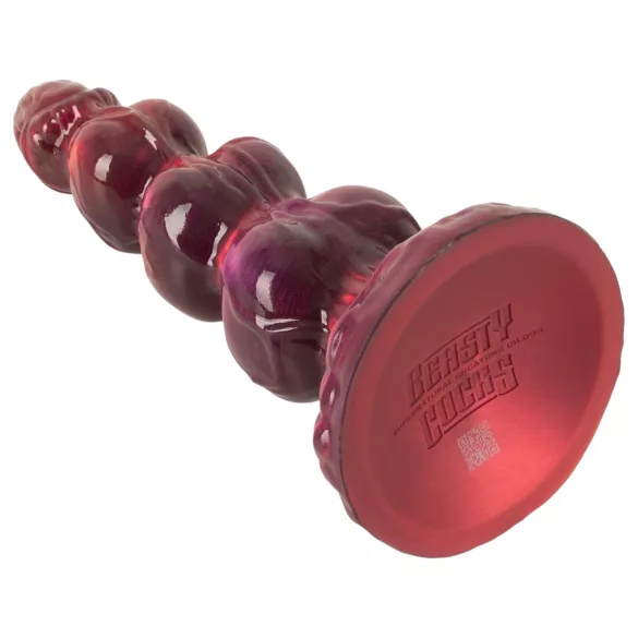 Beasty Cocks - Weerwolf Willie dildo met zuignap - bordeauxrood (21 cm)