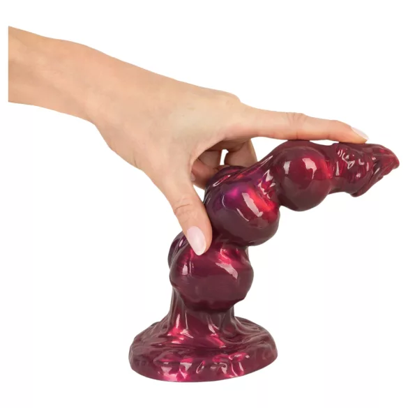 Beasty Cocks - Weerwolf Willie dildo met zuignap - bordeauxrood (21 cm)