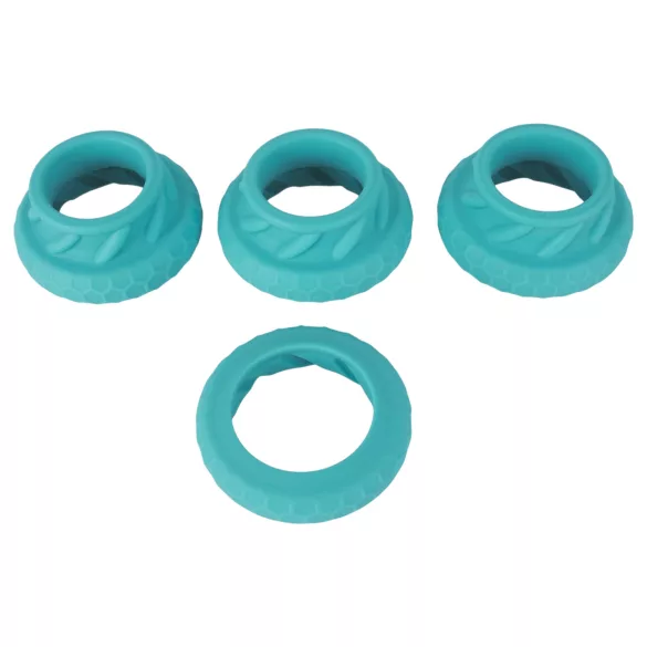 You2Toys - 3-in-1 penis- en teeltringenset (turkoois)