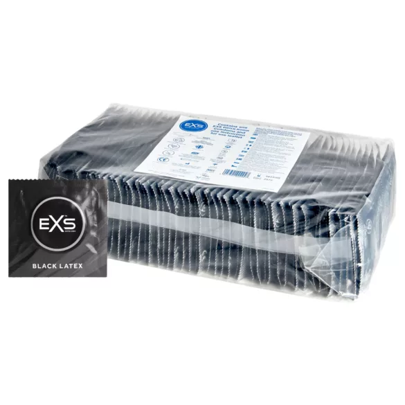 EXS Black - latex condoom (zwart, 100 stuks)