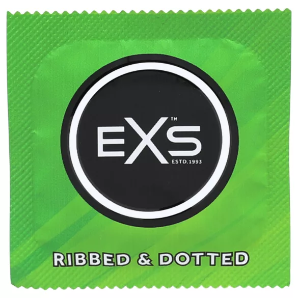 EXS Ribbed & Dotted - geribbelde, gestippelde condooms (48 stuks)