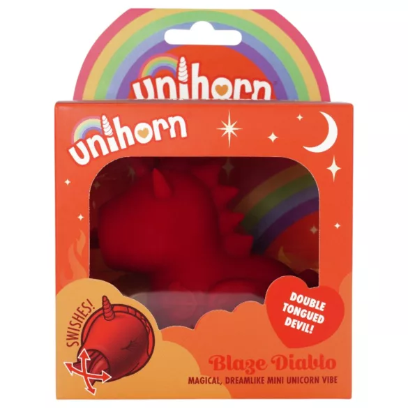 Unihorn Blaze Diablo - clitorisstimulator oplaadbaar - rood