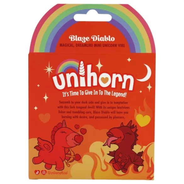 Unihorn Blaze Diablo - clitorisstimulator oplaadbaar - rood