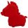 Unihorn Cupid's Beau - oplaadbare eenhoorn clitorisstimulator (rood)