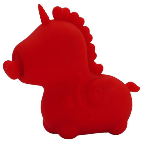 Unihorn Cupid's Beau - oplaadbare eenhoorn clitorisstimulator (rood)