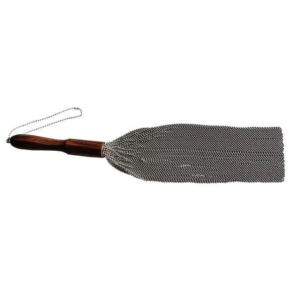 Rouge - zweep met ketting - metaal - zilver