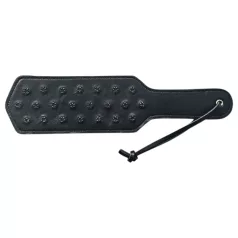 Rouge - paddle van echt leer - studs - zwart
