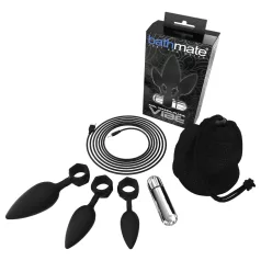   Bathmate Anal Training Plugs Vibe - vibrerend anaal plug set (zwart)