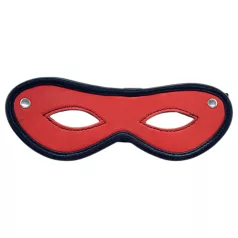 Rouge - oogmasker open - echt leer - rood