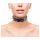 Rouge - halsband met studs - echt leer - zwart