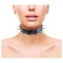Rouge - halsband met studs - echt leer - zwart