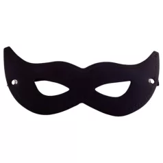 Rouge - open oogmasker - echt leer - zwart