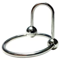 Rouge - dilator met bolletjes - roestvrij staal - zilver